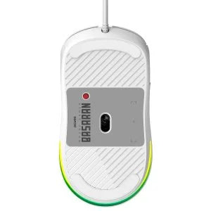 Mouse Gamer Pcyes Basaran Branco Ghost 12400 Dpi Rgb 6 Botões