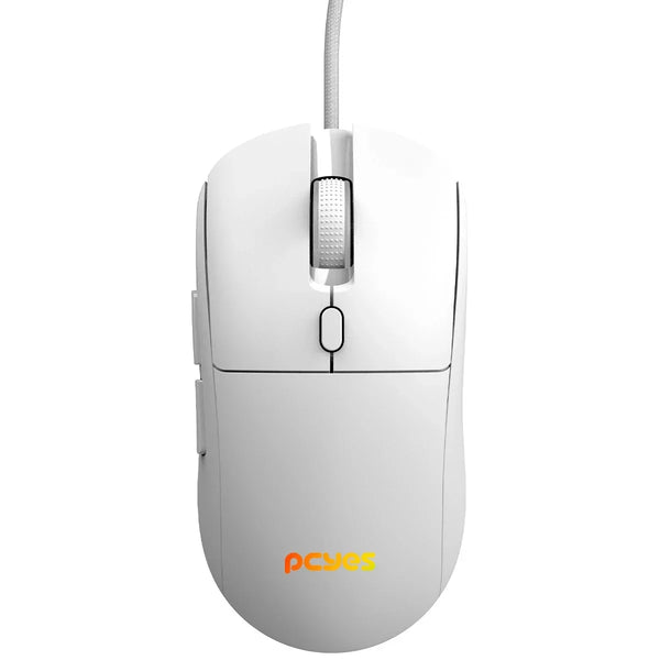 Mouse Gamer Pcyes Basaran Branco Ghost 12400 Dpi Rgb 6 Botões